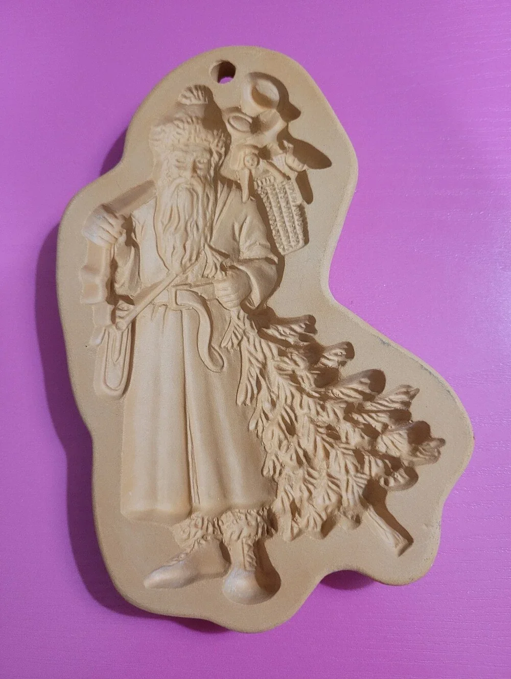 Vintage 1994 Cotton Press Old World Santa Clay Paper Press (1137)